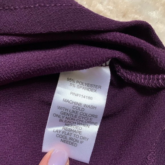 Love Scarlett Blouse Purple Rhinestone Top Size Small Career Workwear Going Out - Picture 4 of 9